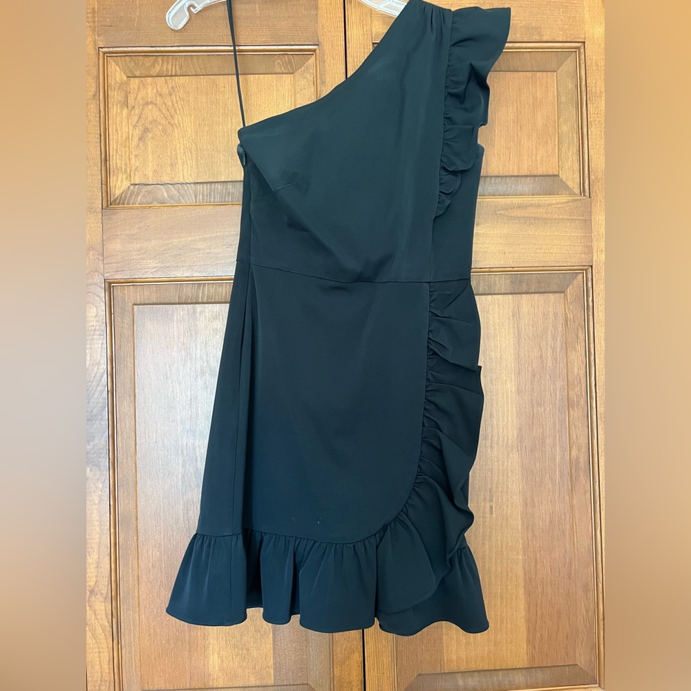 J. Crew Black Ruffle Dress size 2p